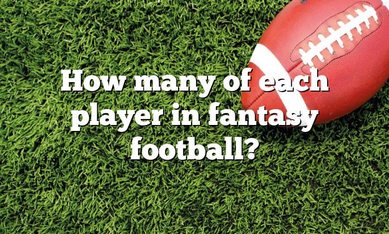 How many of each player in fantasy football?