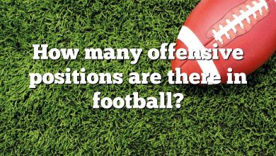 How many offensive positions are there in football?