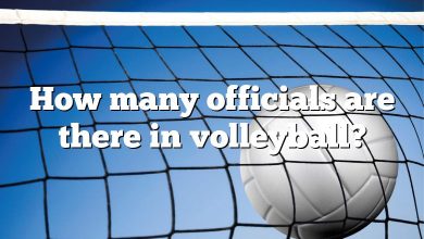 How many officials are there in volleyball?