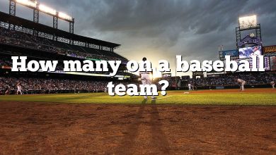 How many on a baseball team?