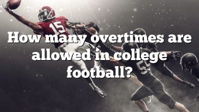 How many overtimes are allowed in college football?