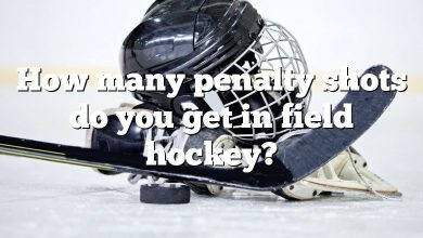 How many penalty shots do you get in field hockey?