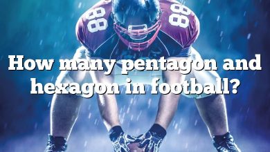 How many pentagon and hexagon in football?