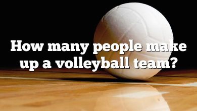 How many people make up a volleyball team?