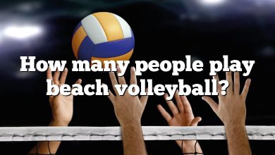 How many people play beach volleyball?