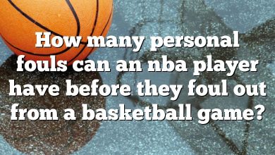 How many personal fouls can an nba player have before they foul out from a basketball game?