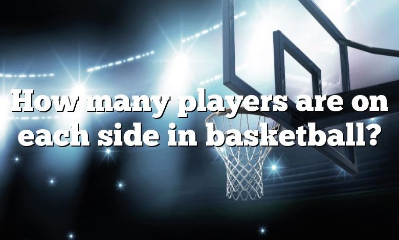 How many players are on each side in basketball?