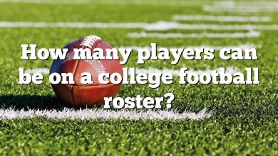 How many players can be on a college football roster?