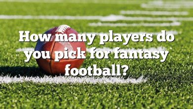 How many players do you pick for fantasy football?