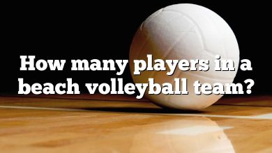 How many players in a beach volleyball team?