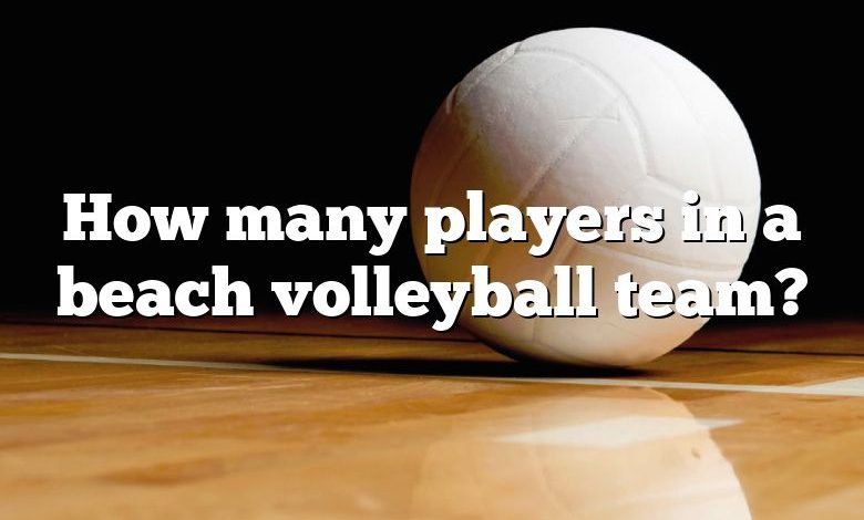 How many players in a beach volleyball team?