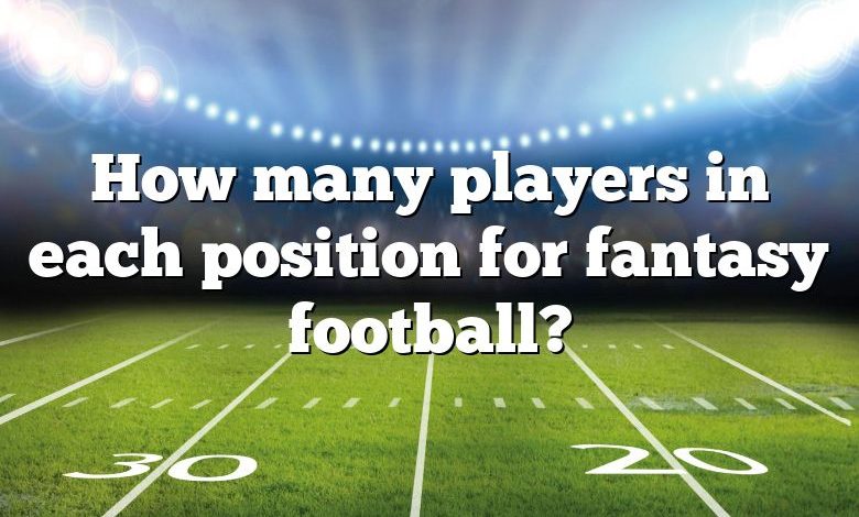 How many players in each position for fantasy football?