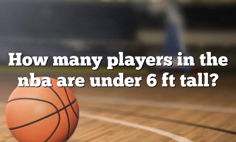 How many players in the nba are under 6 ft tall?