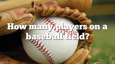 How many players on a baseball field?