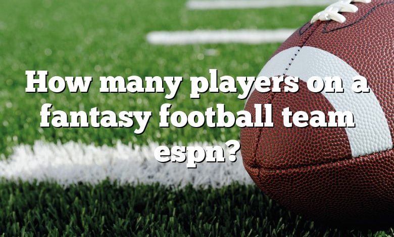 How many players on a fantasy football team espn?