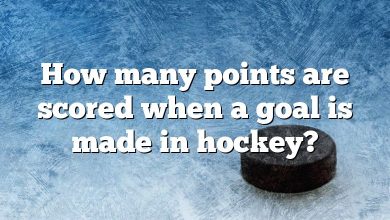 How many points are scored when a goal is made in hockey?