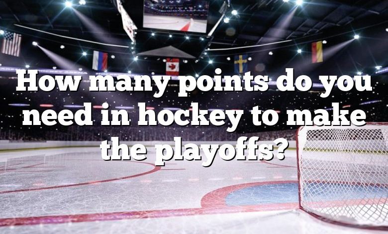 How many points do you need in hockey to make the playoffs?