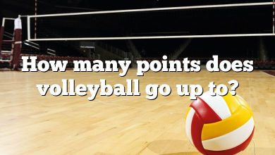 How many points does volleyball go up to?