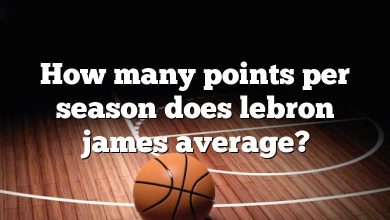 How many points per season does lebron james average?