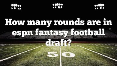 How many rounds are in espn fantasy football draft?