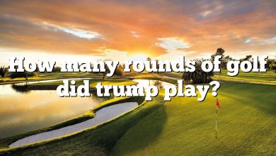 How many rounds of golf did trump play?