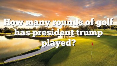 How many rounds of golf has president trump played?