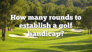 How many rounds to establish a golf handicap?