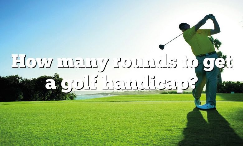 How many rounds to get a golf handicap?