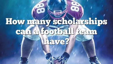 How many scholarships can a football team have?