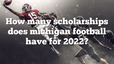How many scholarships does michigan football have for 2022?