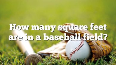How many square feet are in a baseball field?