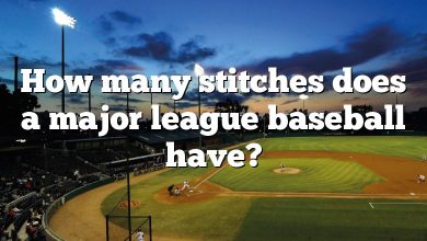 How many stitches does a major league baseball have?