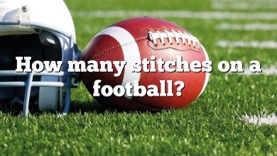 How many stitches on a football?