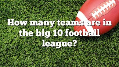 How many teams are in the big 10 football league?