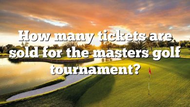 How many tickets are sold for the masters golf tournament?