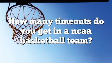 How many timeouts do you get in a ncaa basketball team?
