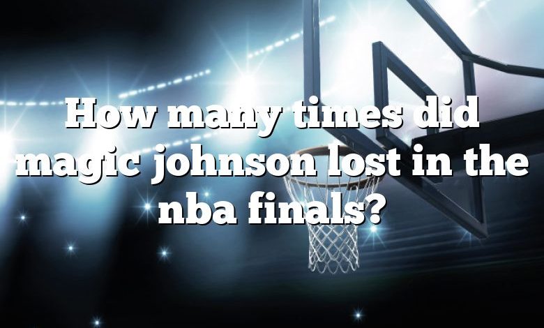 How many times did magic johnson lost in the nba finals?