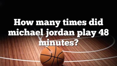 How many times did michael jordan play 48 minutes?