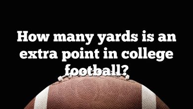 How many yards is an extra point in college football?