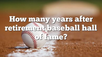 How many years after retirement baseball hall of fame?