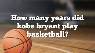 How many years did kobe bryant play basketball?