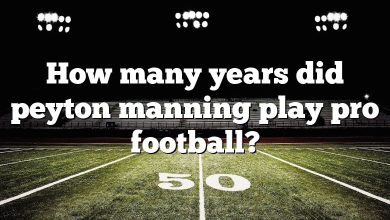 How many years did peyton manning play pro football?