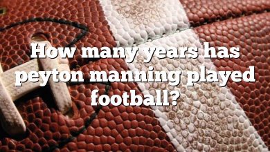 How many years has peyton manning played football?