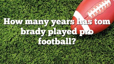 How many years has tom brady played pro football?