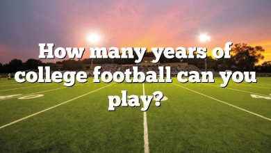 How many years of college football can you play?