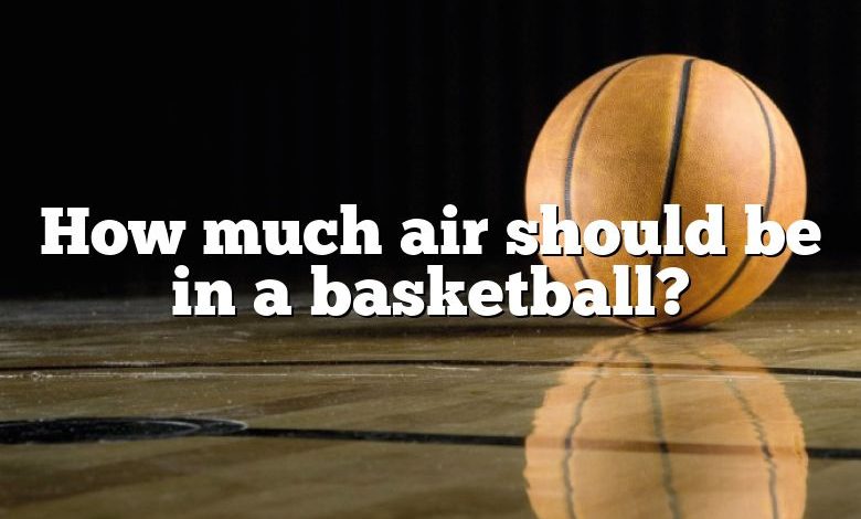 How much air should be in a basketball?