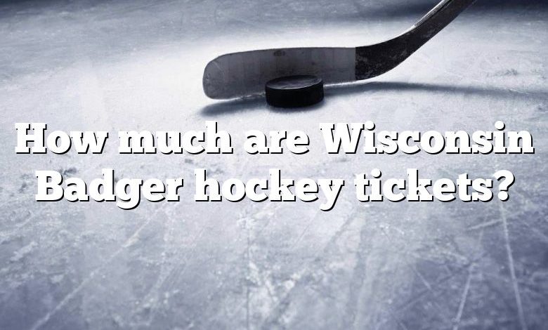 How much are Wisconsin Badger hockey tickets?