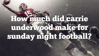 How much did carrie underwood make for sunday night football?