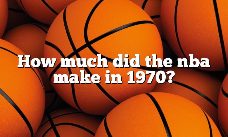 How much did the nba make in 1970?