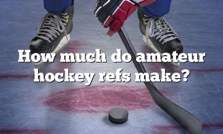 How much do amateur hockey refs make?